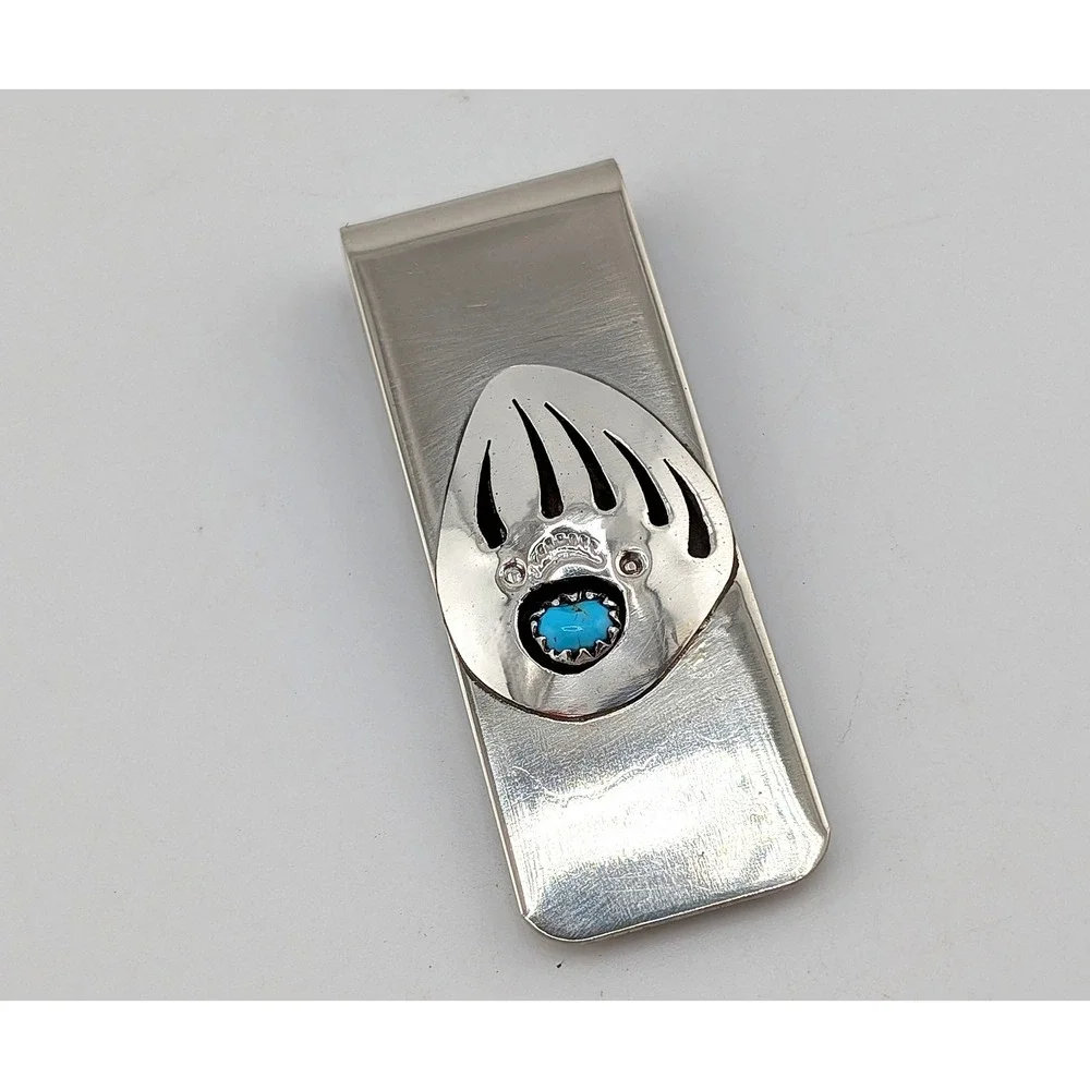 Handmade Sterling Silver Money Clip Original Navajo‎ American Men's Acces ***